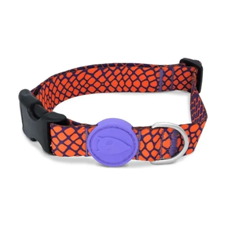 Morso hondenhalsband gerecycled Urban Lizard, rood, 37-58 x 2,5 cm