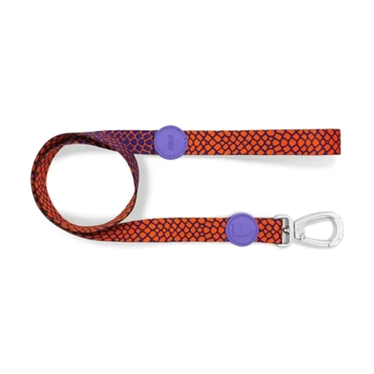 Morso hondenriem gerecycled Urban Lizard, rood, 120 x 1,5 cm 6-20 kg