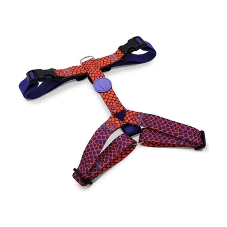 Morso hondentuig H-tuig gerecycled Urban Lizard, rood, 40-55 x 1,5 cm