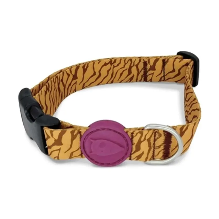 Morso hondenhalsband gerecycled Jungle Drum, oranje, 37-58 x 2,5 cm