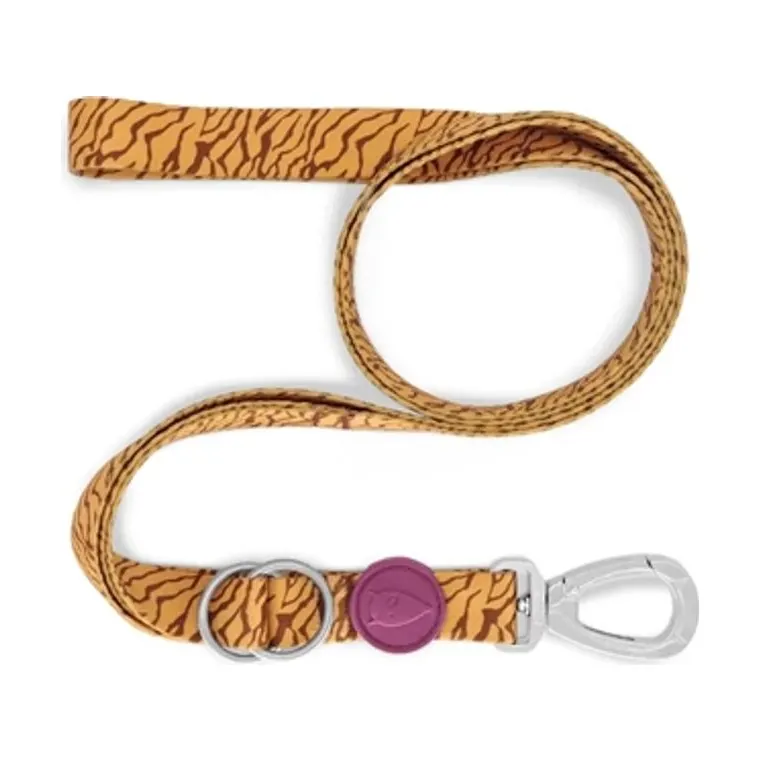 Morso hondenriem verstelbaar gerecycled Jungle Drum, oranje, 75-230 x 1,5 cm 1-4 kg