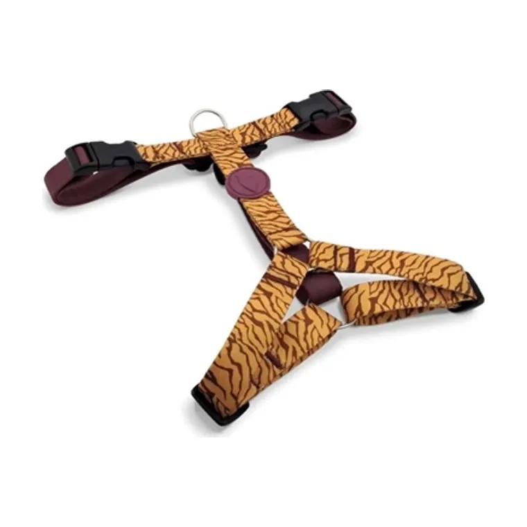 Morso hondentuig H-tuig gerecycled Jungle Drum, oranje, 40-55 x 1,5 cm