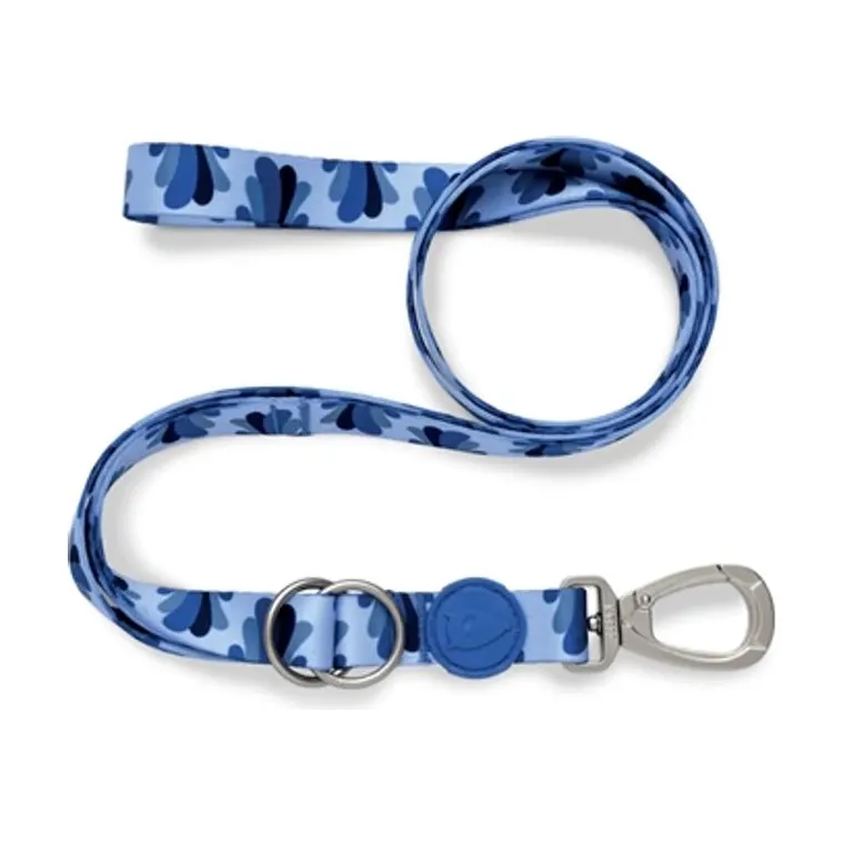 Morso hondenriem verstelbaar gerecycled Splash, blauw, 75-230 x 1,5 cm 4-20 kg