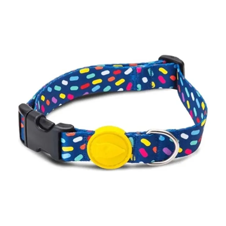 Morso hondenhalsband gerecycled Color Invaders, paars, 43-70 x 2,5 cm