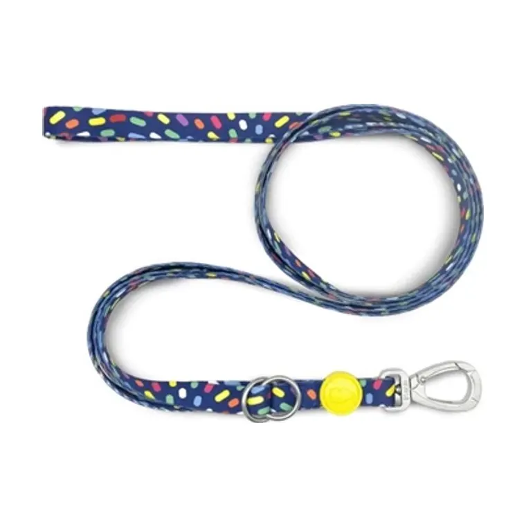 Morso hondenriem verstelbaar gerecycled Color Invaders, paars, 75-230 x 1,5 cm 4-20 kg