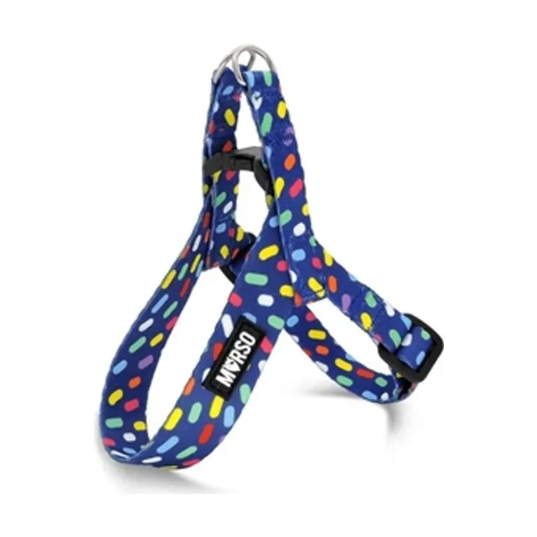 Morso mini hondentuig verstelbaar gerecycled Color Invaders, paars, 29-38 x 2,5 cm