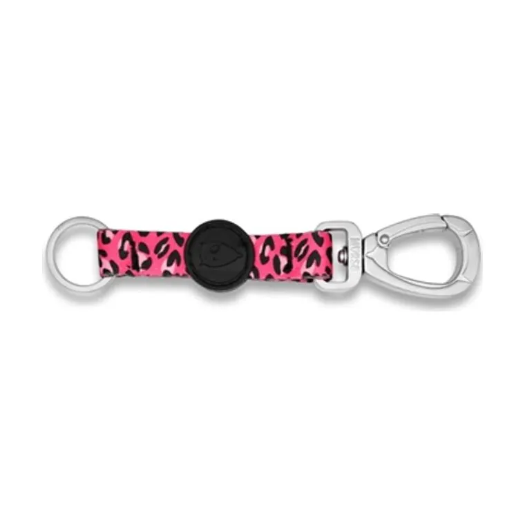 Morso Key Cord sleutelhanger gerecycled Bubble, luipaardprint roze, M
