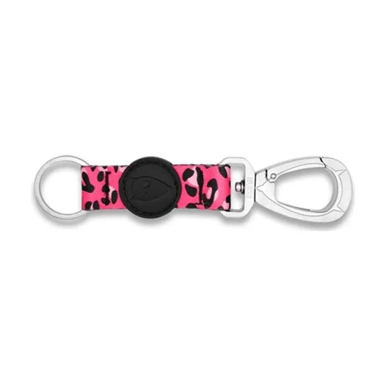 Morso Key Cord sleutelhanger gerecycled Bubble, luipaardprint roze, L