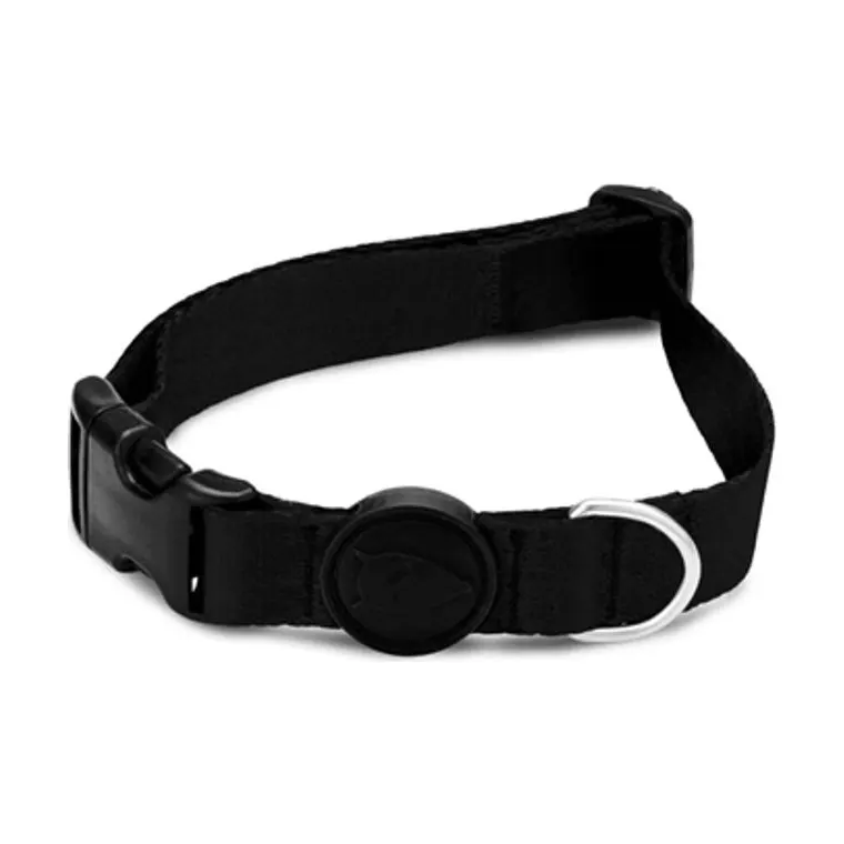Morso hondenhalsband gerecycled Pureness, zwart, 43-70 x 2,5 cm