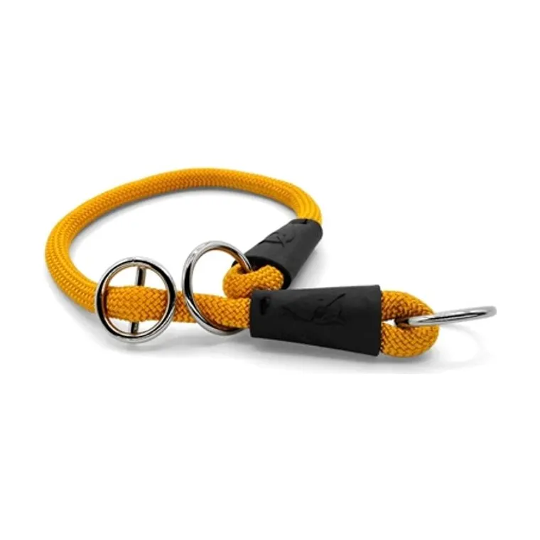 Morso halfslip hondenhalsband Regular Rope gerecycled, goud, 45 x 1 cm