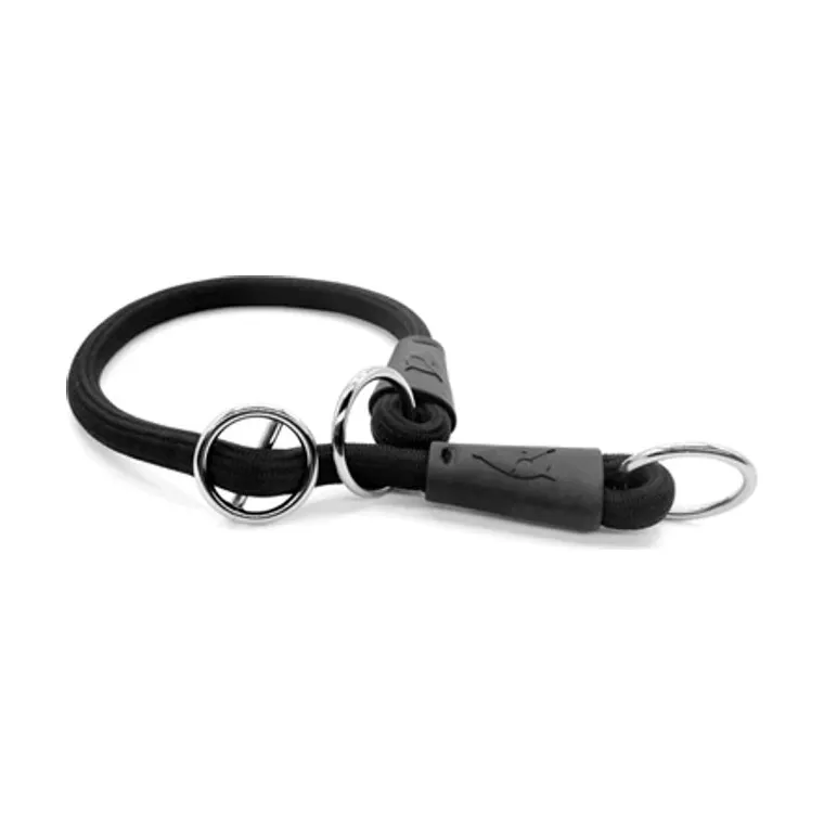 Morso halfslip hondenhalsband Soft Rope gerecycled, zwart, 55 x 1 cm