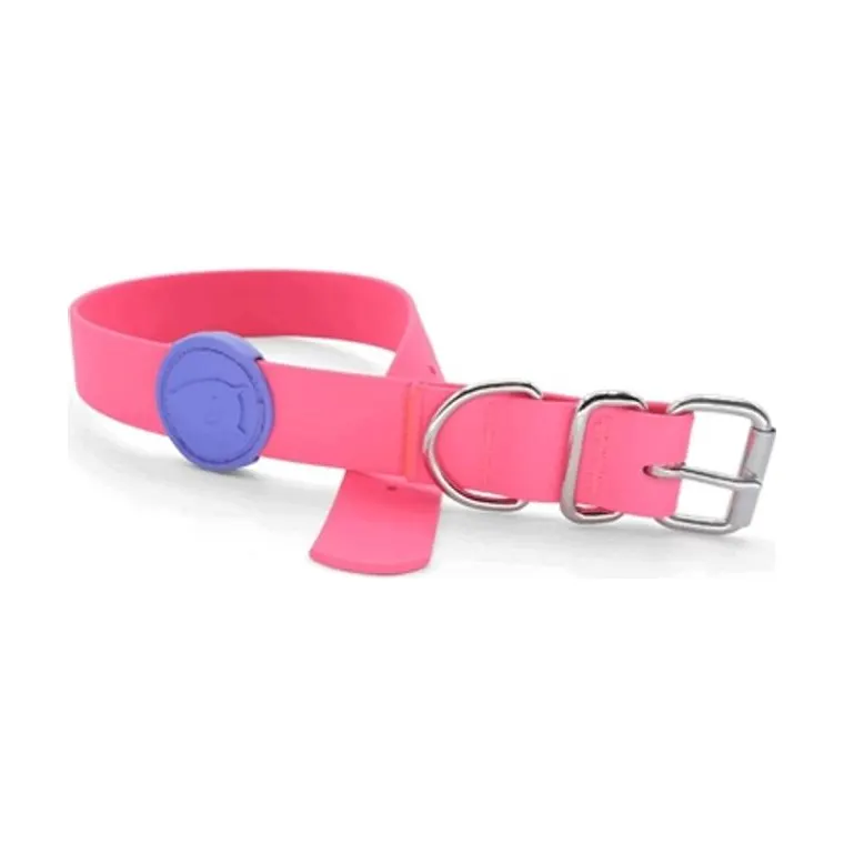 Morso hondenhalsband waterdicht gerecycled Passion Pink, roze, 42-50 x 1,5 cm