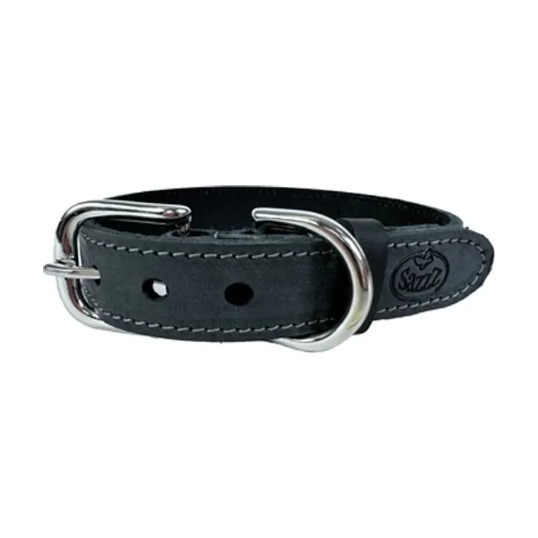 Sazzz hondenhalsband Nomad vintage leer, antraciet, 32-39 x 2 cm
