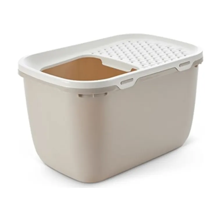 Savic kattenbak Hop in Giant, wit/mokka, 74 x 50 x 43,5 cm