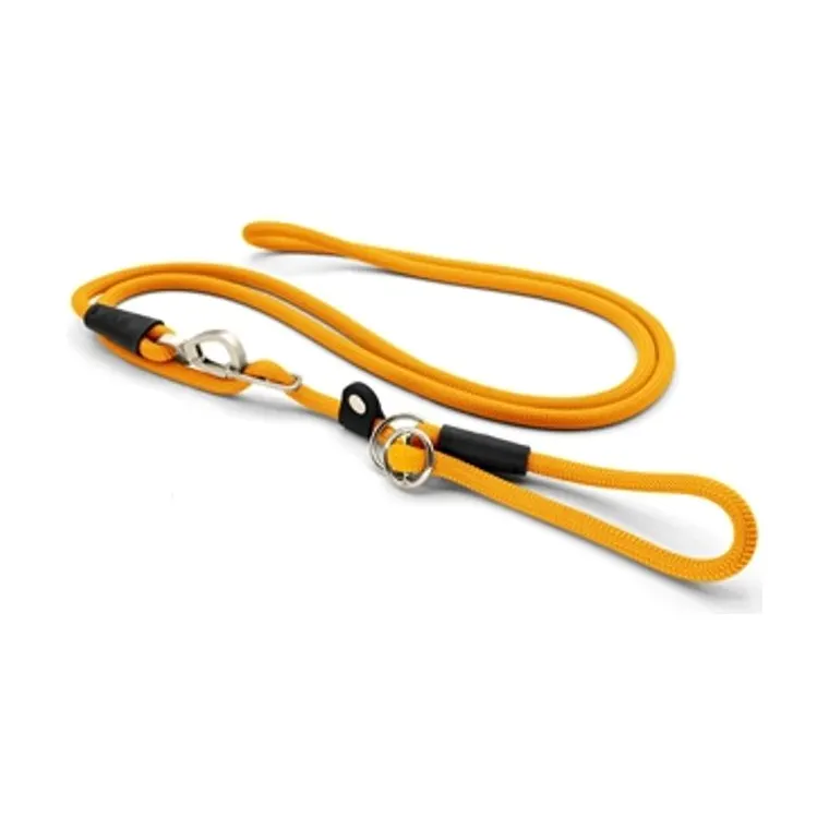 Morso hondenriem retrieverlijn handsfree Regular Rope gerecycled, goud, 260 x 1 cm