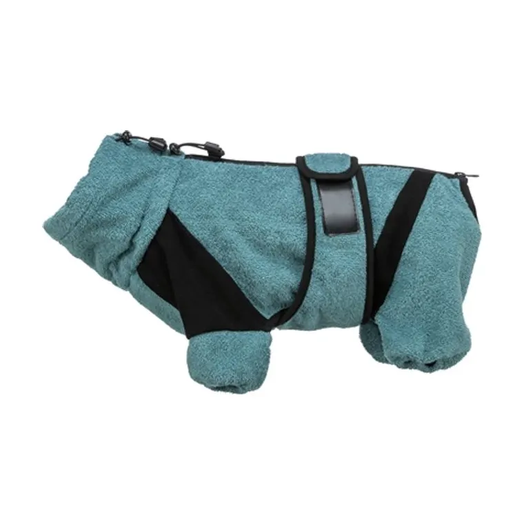 Trixie badjas/huisoverall badstof, petrol, 70 cm