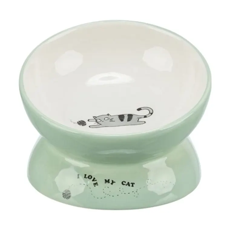 Trixie Food Bowl Elevated Ceramic sage, 150ML