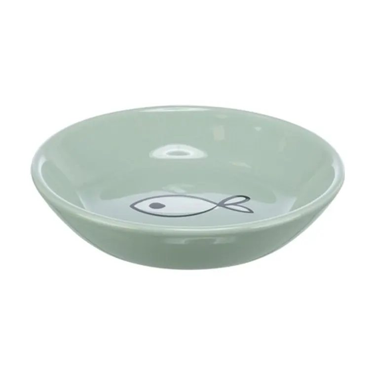 Trixie voerbak/drinkbak kat verhoogd keramiek, assorti, 200 ml 14 cm