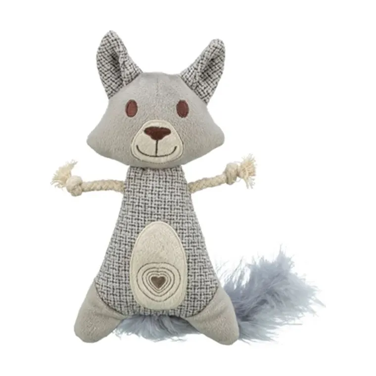 Trixie wasbeer XXL pluche/stof met veer met kattenkruid, 30 cm