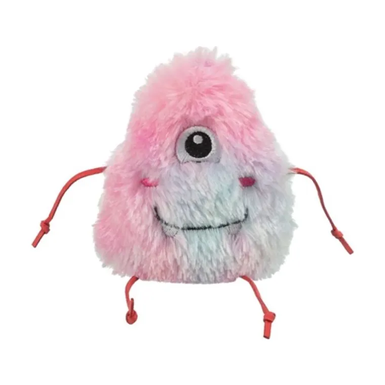 Trixie monster pluche met kattenkruid, roze, 12 cm