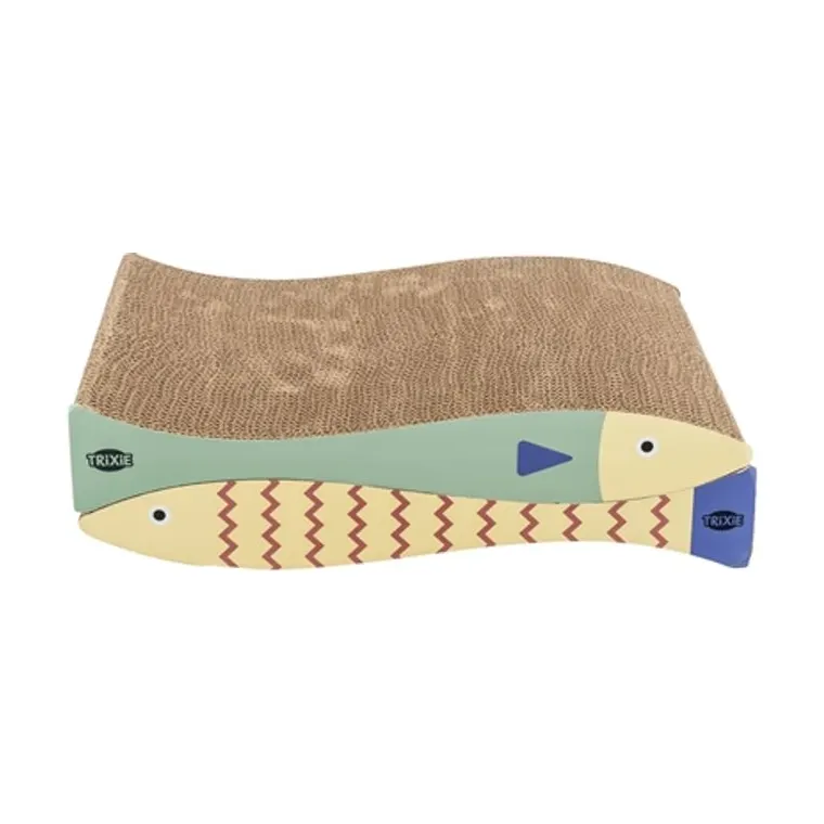 Trixie krabmat vis met kattenkruid, mintgroen/crème, 40 x 30 x 11 cm 2-pack