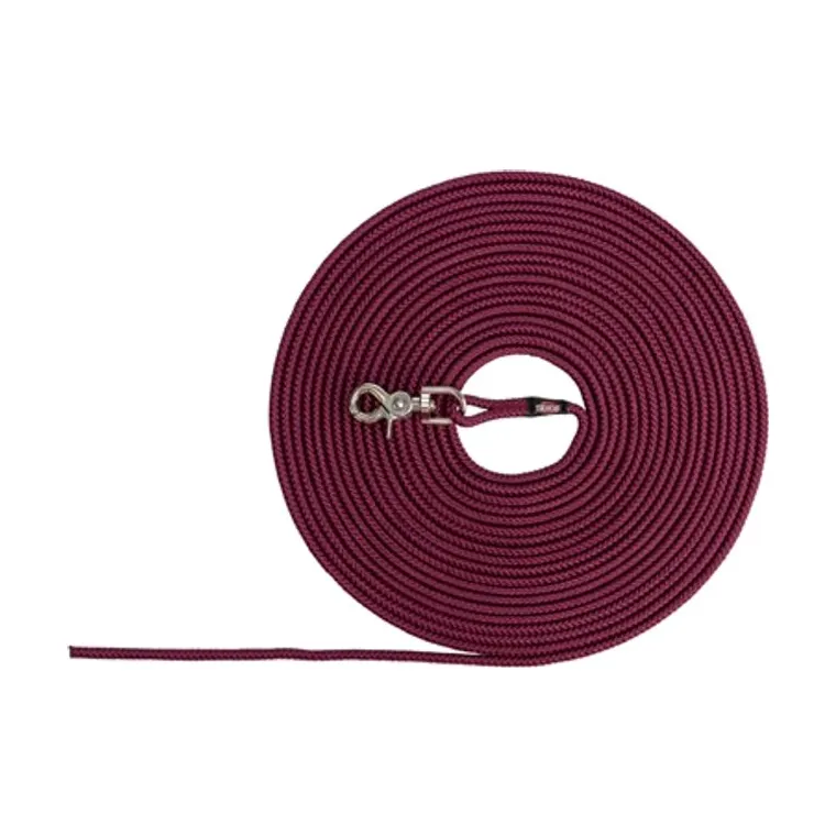 Trixie hondenriem sleeplijn rond zonder handlus, Sangria rood, 15 m x 0,6 cm