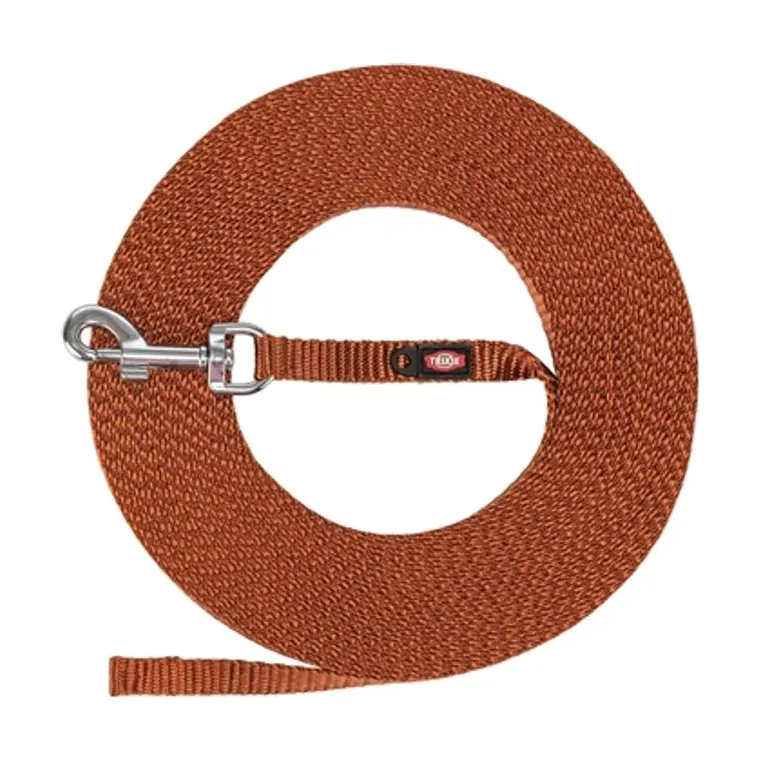 Trixie hondenriem sleeplijn extra licht, roest bruin, XS/S 5 m x 1 cm