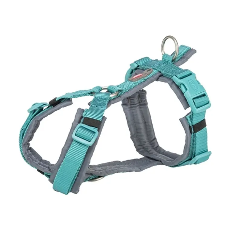 Trixie hondentuig Premium trekking, Aqua blauw/grafiet grijs, 62-74 x 2,5 cm