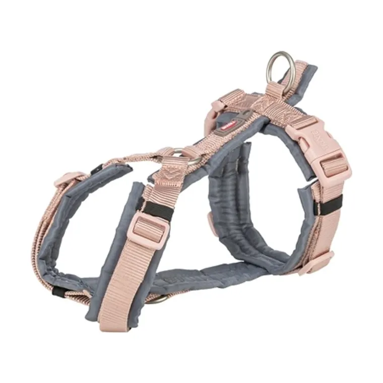 Trixie hondentuig Premium trekking, Blush roze/grafiet grijs, 36-44 x 1,5 cm