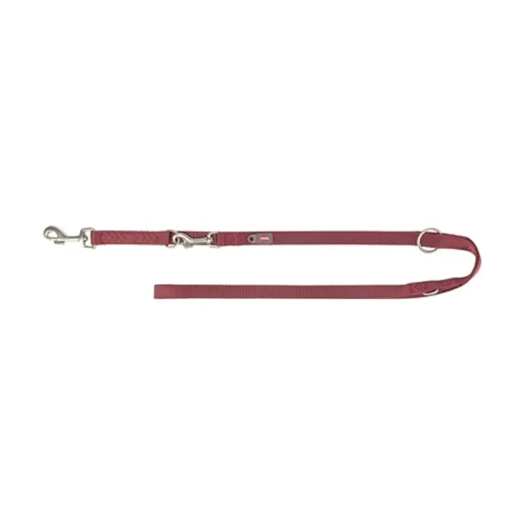 Trixie hondenriem Premium verstelbaar, Sangria rood, 200 x 1,5 cm