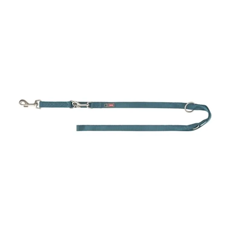 Trixie hondenriem Premium verstelbaar, petrol blauw, 200 x 2,5 cm