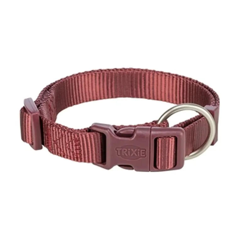 Trixie hondenhalsband Premium, Sangria rood, 25-40 x 1 cm
