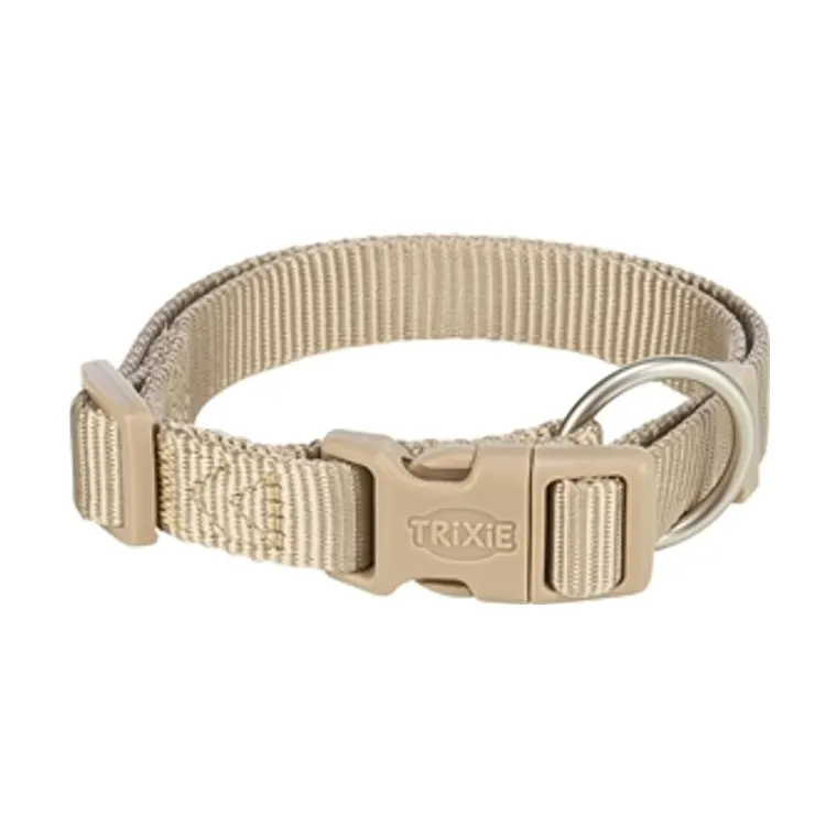Trixie hondenhalsband Premium, zand taupe, 35-55 x 2 cm
