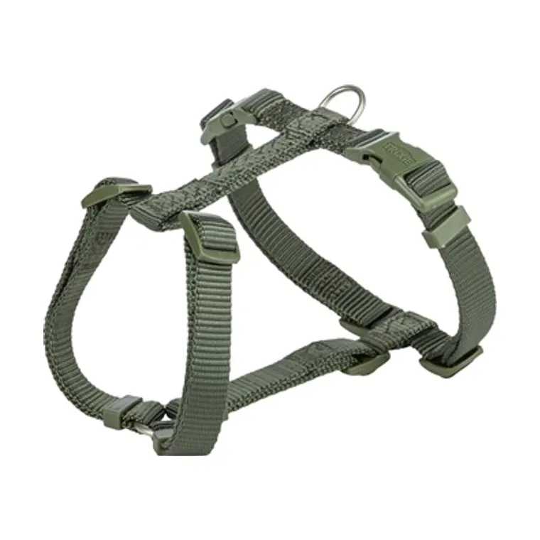 Trixie hondentuig Premium H-tuig, olijfgroen, 60-87 x 2,5 cm