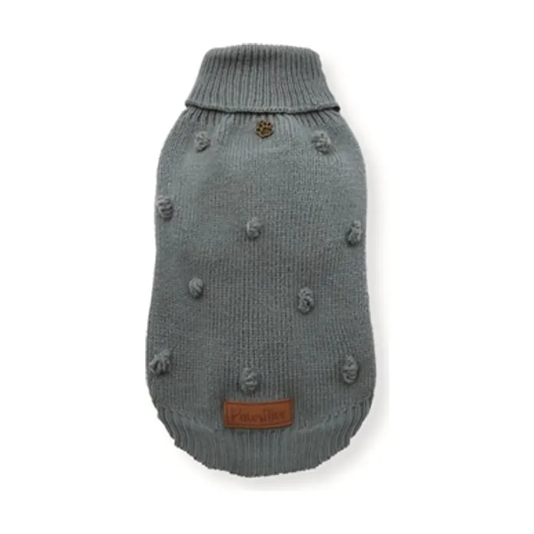 Croci - Dog Sweater Homy pom pom grey 25