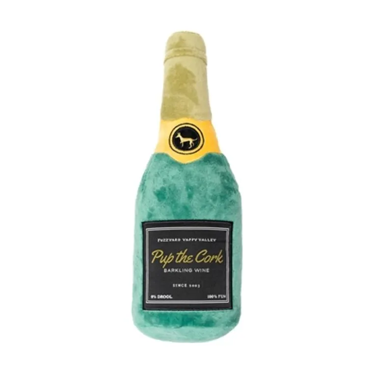 FuzzYard Pup The Cork Sparkling Wine pluche, 9 x 10 x 29 cm