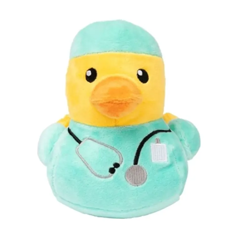 FuzzYard eend Ducktor pluche, 16 x 15 x 17 cm