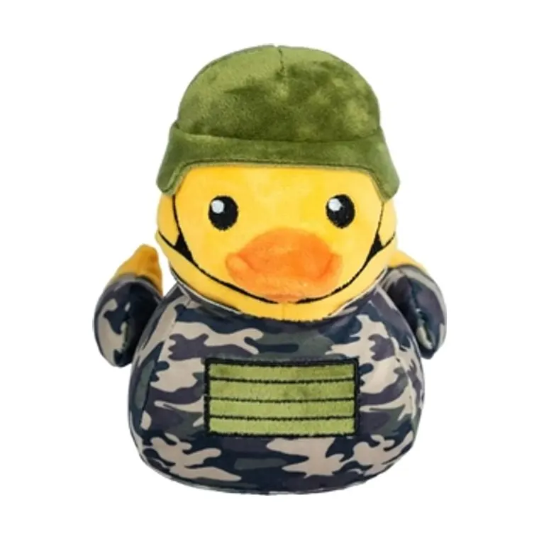 FuzzYard eend Commanduck pluche, 16 x 15 x 17 cm