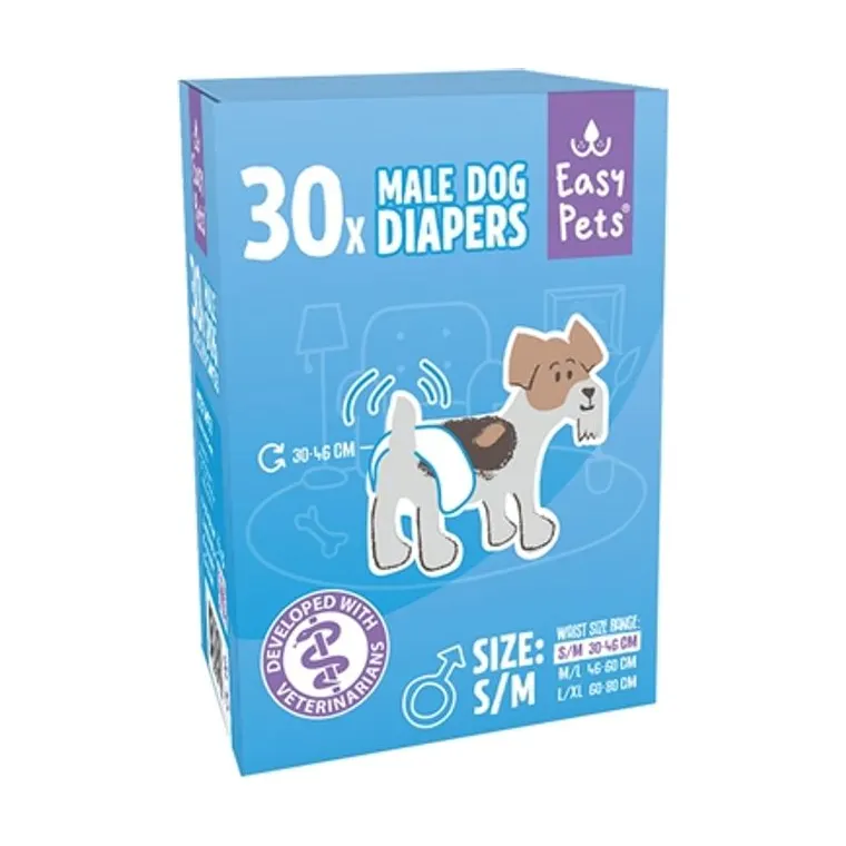 EasyPets hondenluiers reu, S/M 30-pack
