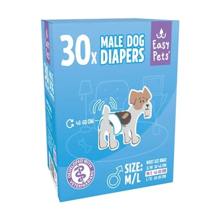 EasyPets hondenluiers reu, M/L 30-pack