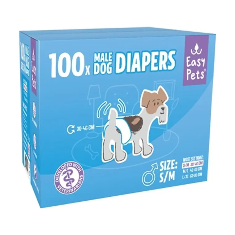 EasyPets hondenluiers reu, S/M 100-pack