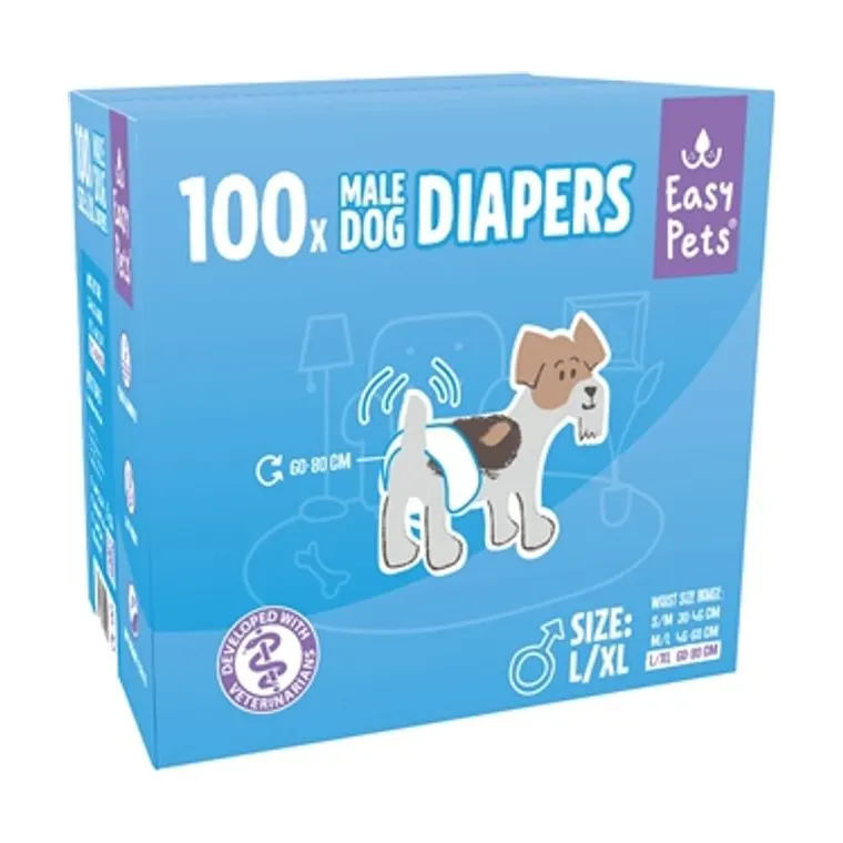 EasyPets hondenluiers reu, L/XL 100-pack