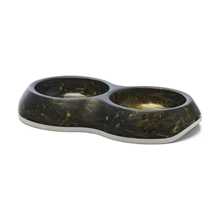 Savic Food Bowl cat Delice Marb black/G, 2 × 200 m