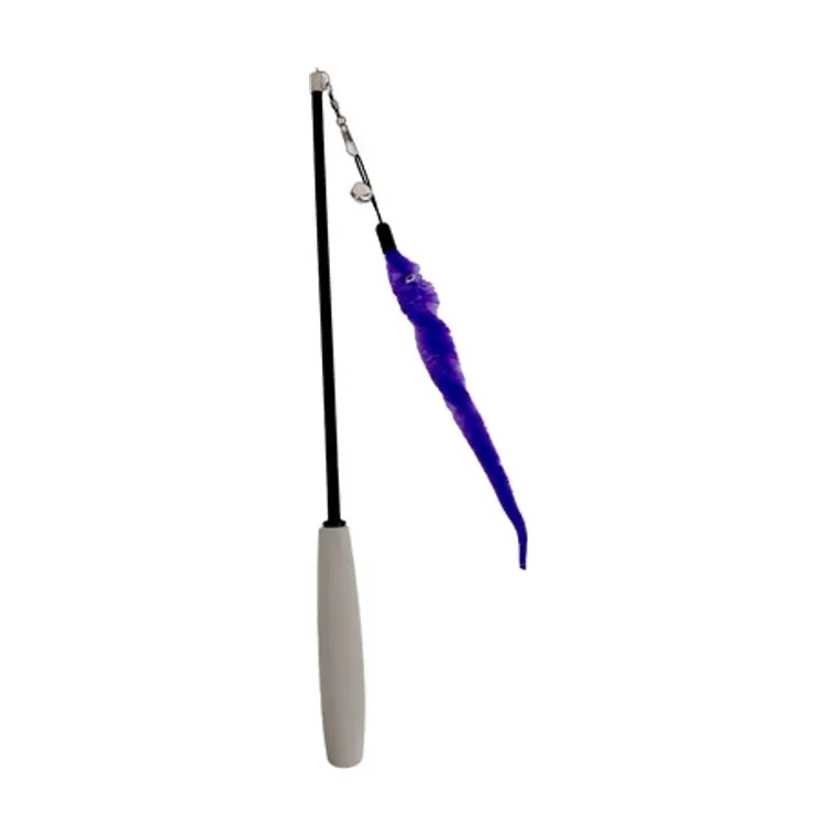 EasyPets uitschuifbare kattenhengel worm, paars