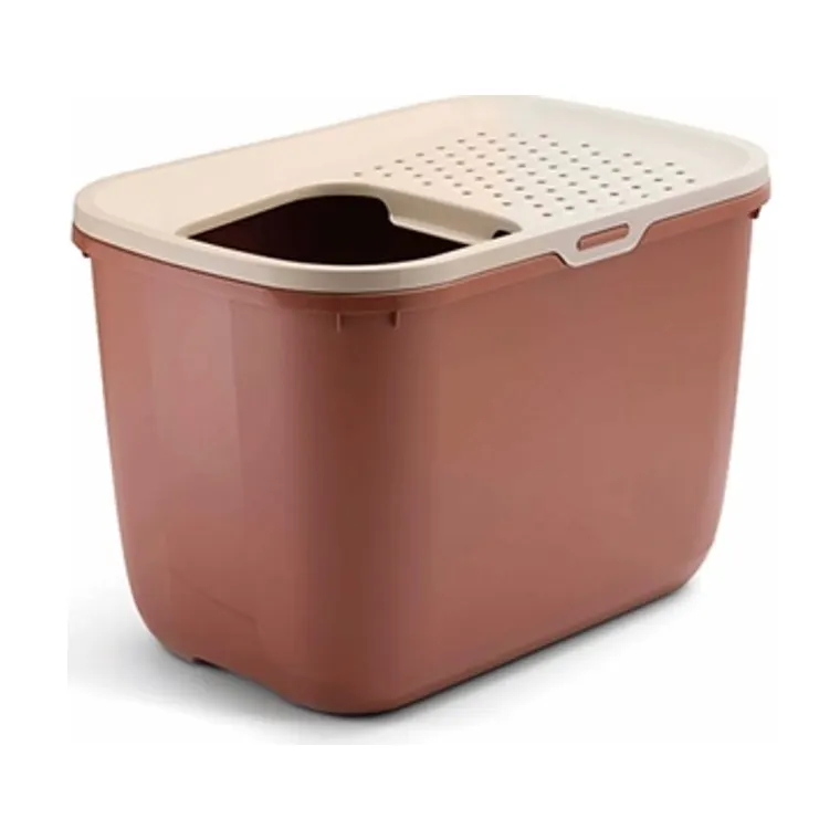 Savic kattenbak Hop in, champagne roze/terracotta, 58,5 x 39 x 39,5 cm