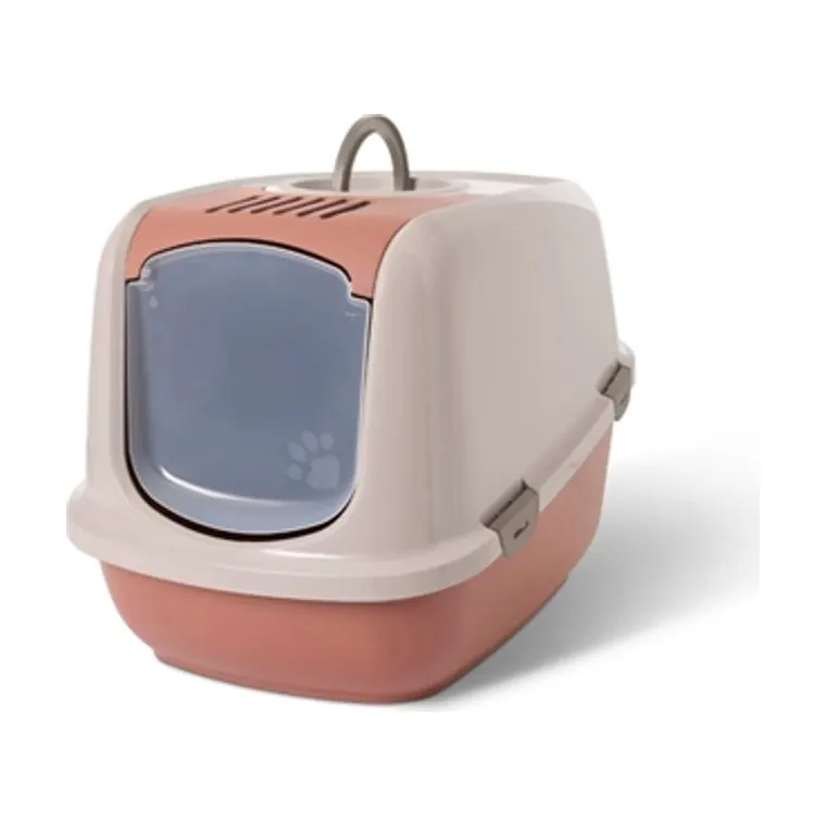 Savic kattenbak Nestor Jumbo, champagne roze/terracotta, 66,5 x 48,5 x 46,5 cm
