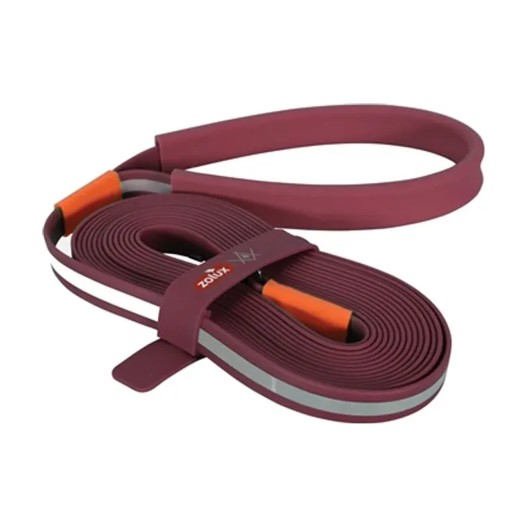 Zolux BVK sleeplijn plat siliconen, rood, 5 m x 1,5 cm