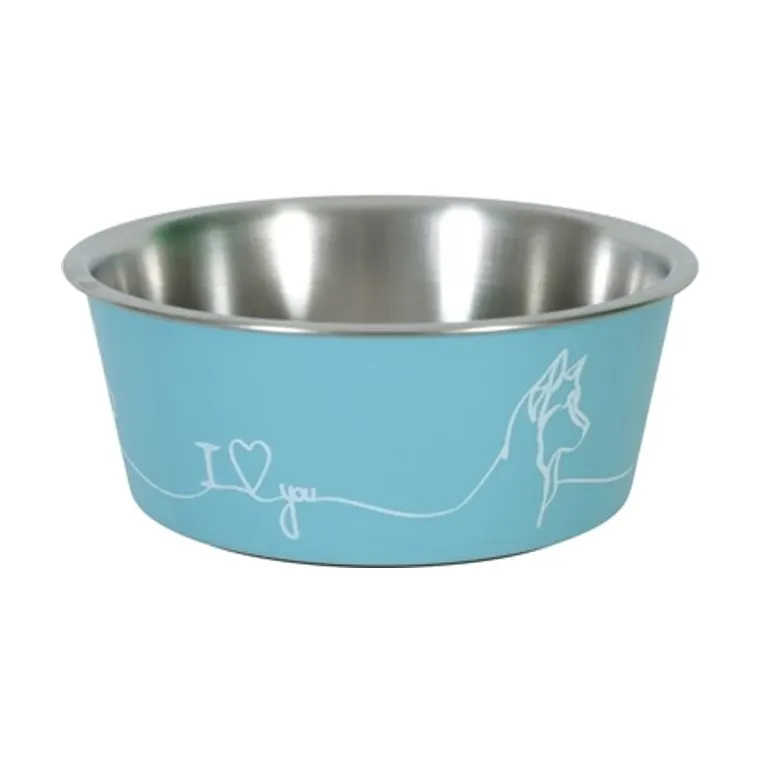 Zolux Love Food Bowl dog blue, 12.5 cm 400ML