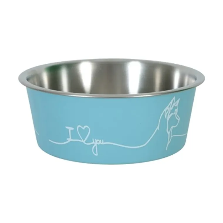 Zolux Love voerbak hond, blauw, 15 cm 750 ml