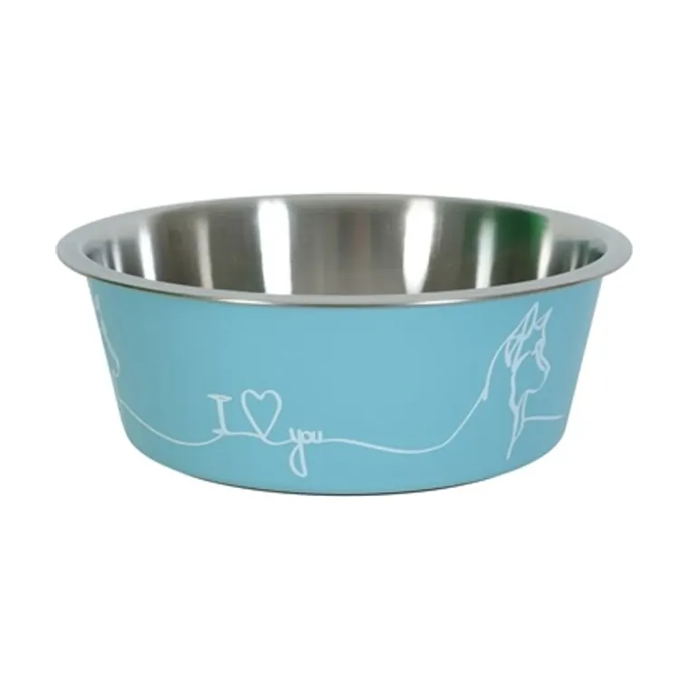 Zolux Love voerbak hond, blauw, 17,8 cm 1,2 l